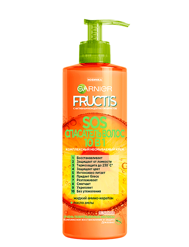 Garnier Fructis SOS Восстановление Комплексный несмываемый уход "SOS Спасатель волос 10 в 1